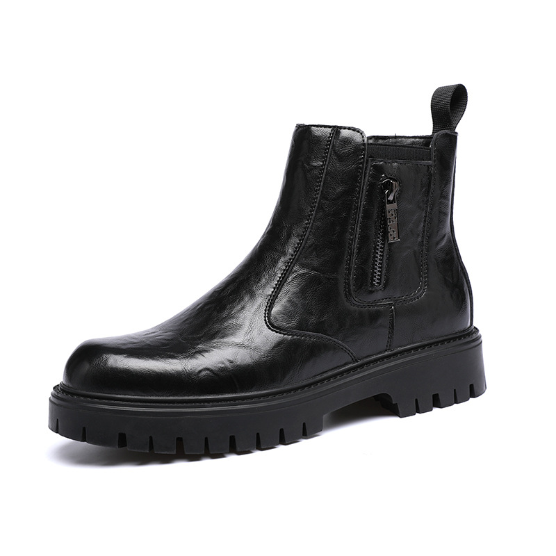 Moderne Herren-Stiefeletten mit Plateausohle