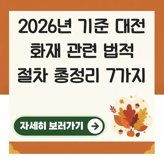 대전 화재 관련 법적 절차