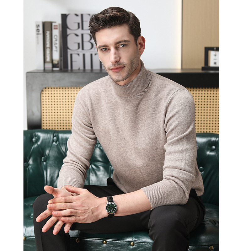 Men's Turtleneck Sweater made of 100% Merino Wool