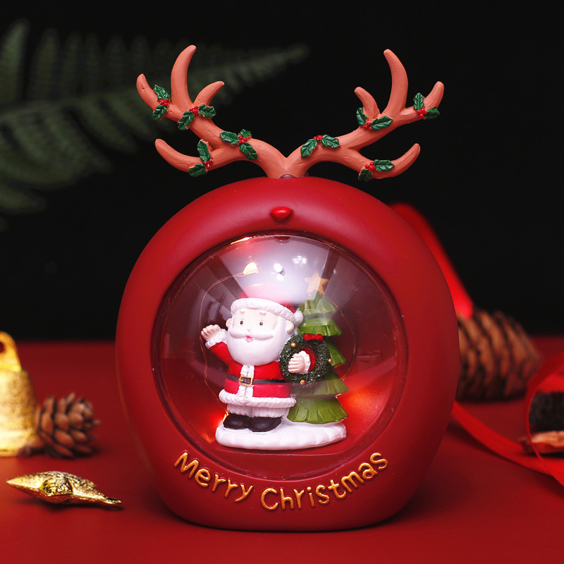 Christmas Glass Globe Night Light with Star Light