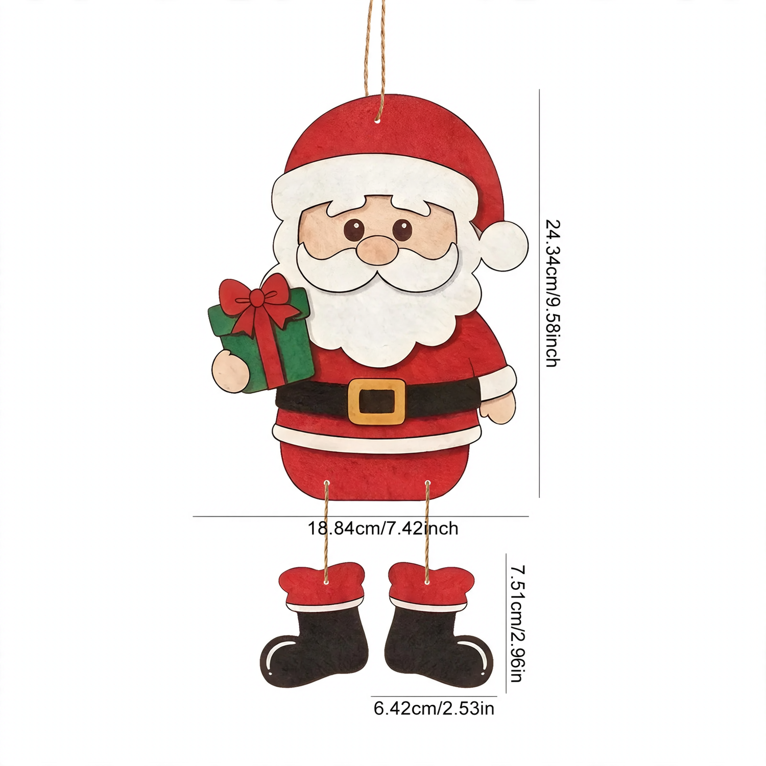 Christmas Felt Ornaments, Set of 6