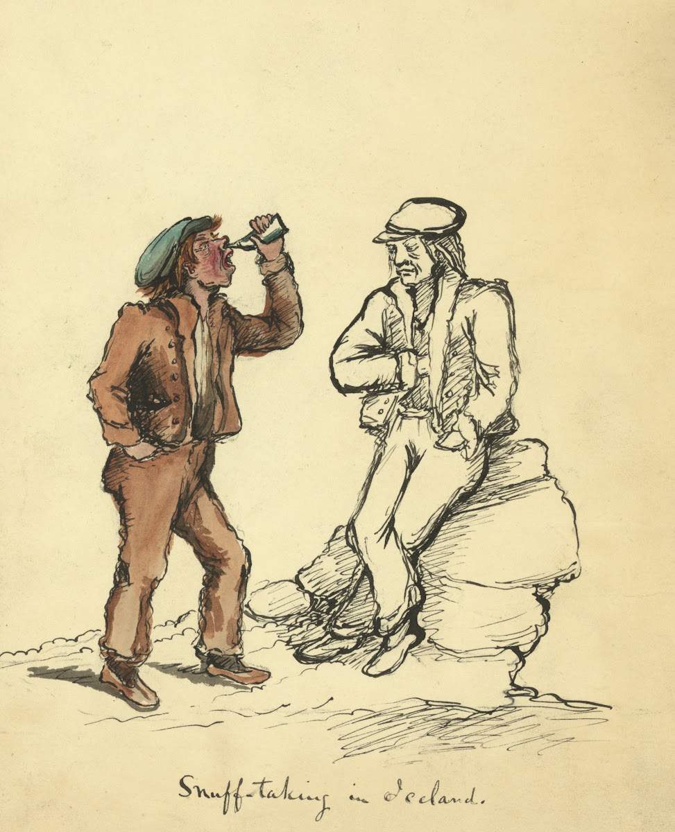 Snuff taking in Iceland 1862