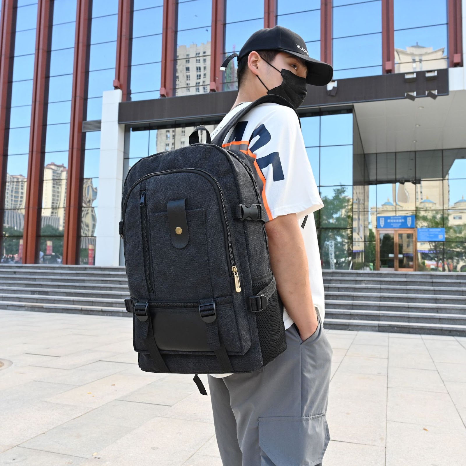 Men's Backpack, Canvas, 20–35 L, Breathable