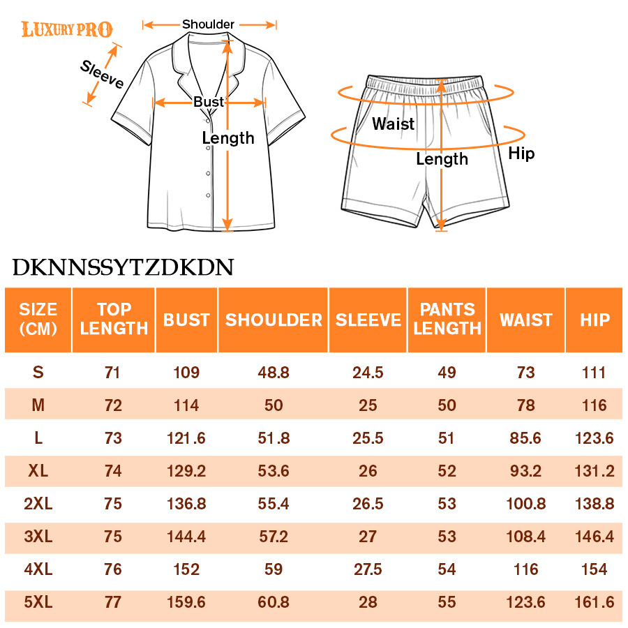 AOP Short Milk Silk Pajama Set With Pockets For Men