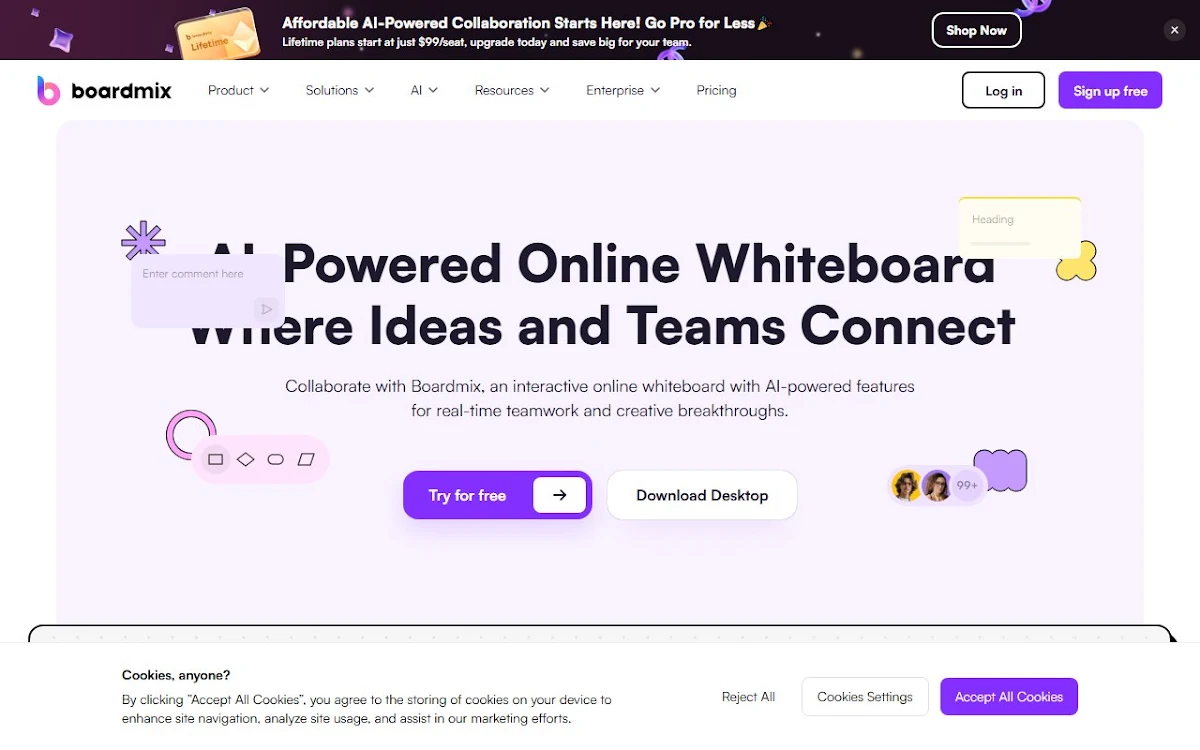 Captura de Boardmix online whiteboard