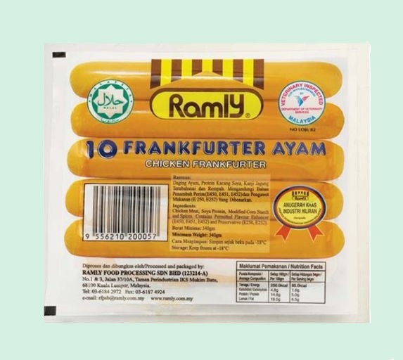Ramly Frankfurter Ayam 340G