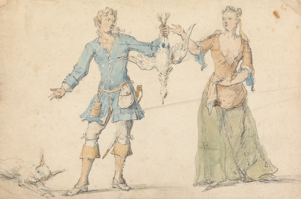 Man and Woman with a Bag of Game