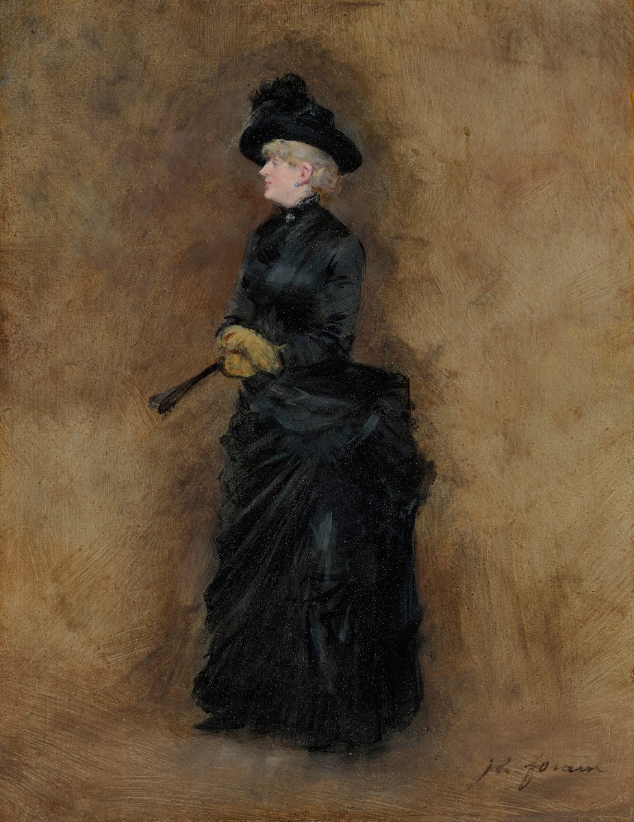 Lélégante à léventail circa 1890