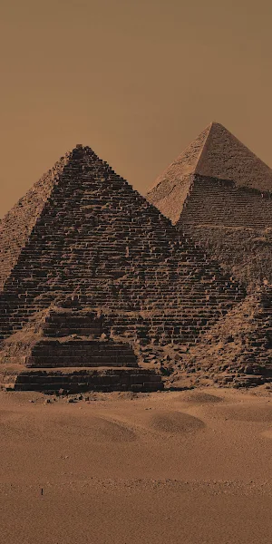 Egyptian Pyramids, Giza, Ancient Egypt, Landmark 4K Wallpaper Background