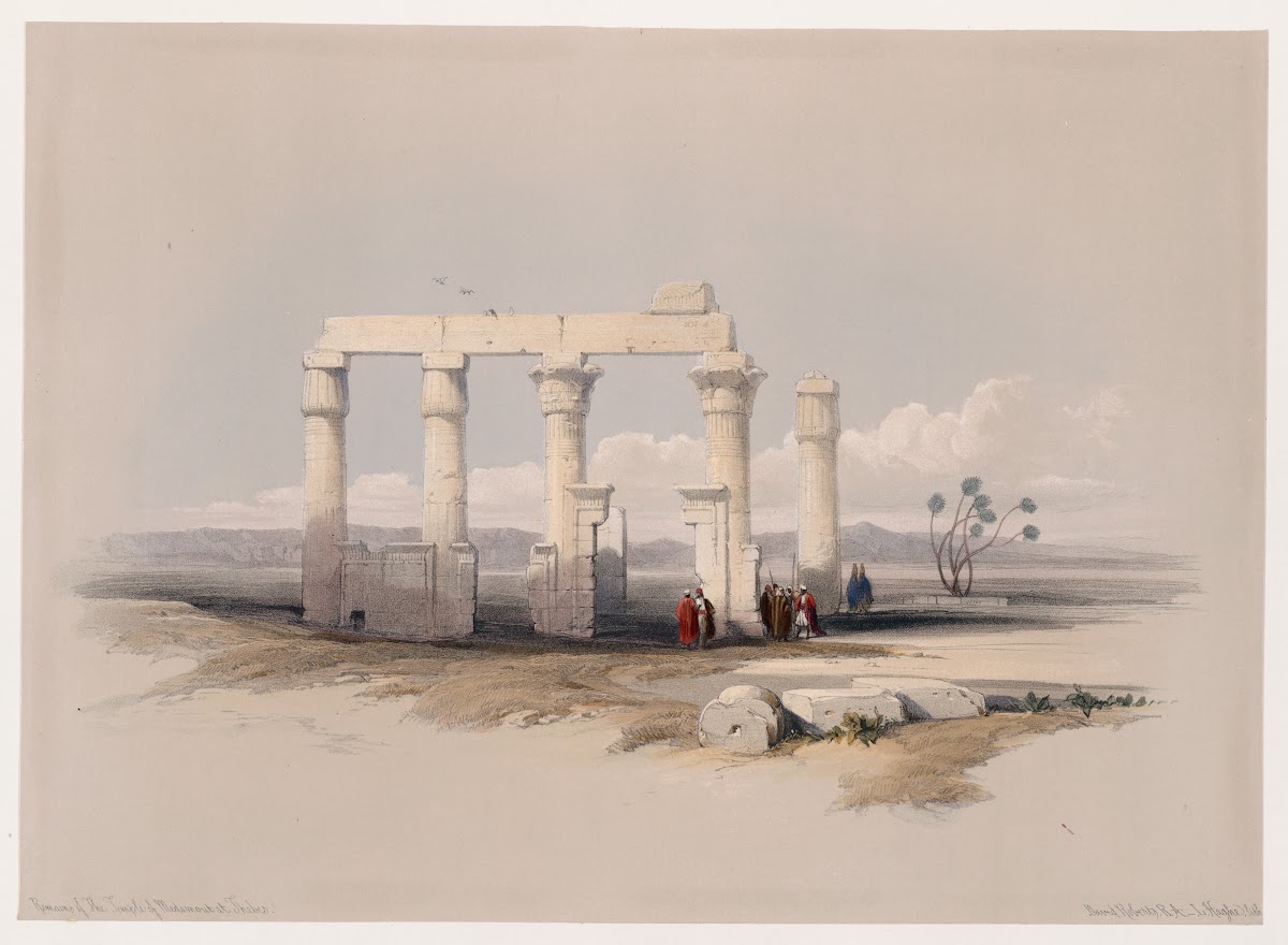 Remains of the Temple of Medamout at Thebes 1846 1849
