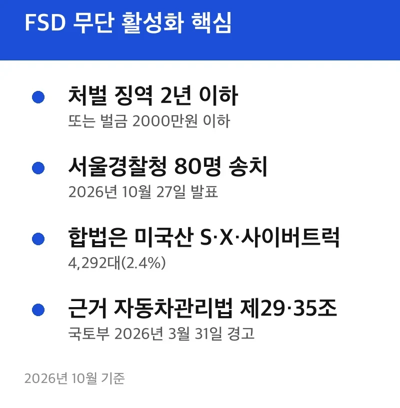 FSD 무단 활성화 핵심