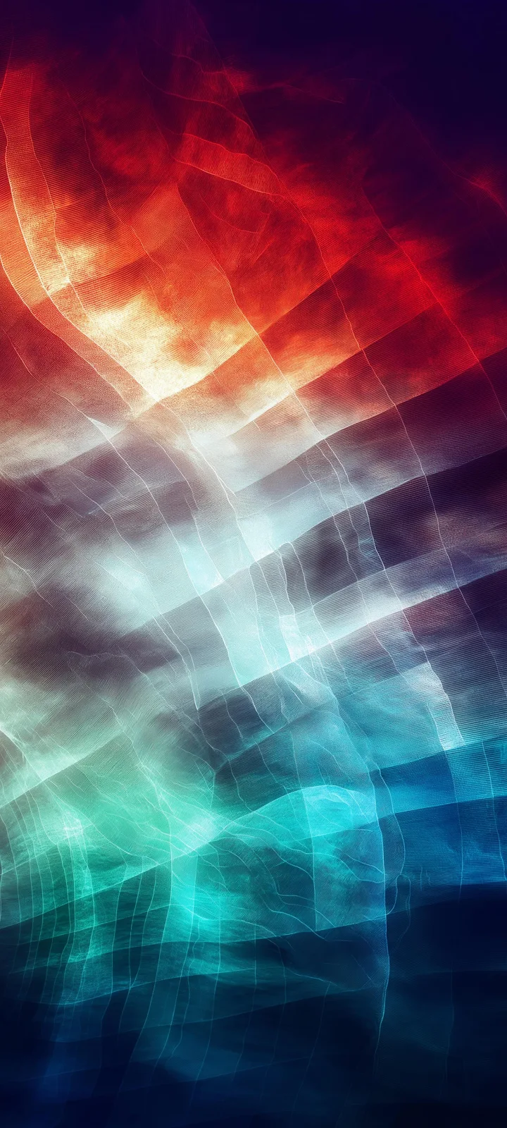 Dynamic Lines Of Heat And Ice - Abstract Digital Art 2K iPhone Wallpaper (1843x4096)
