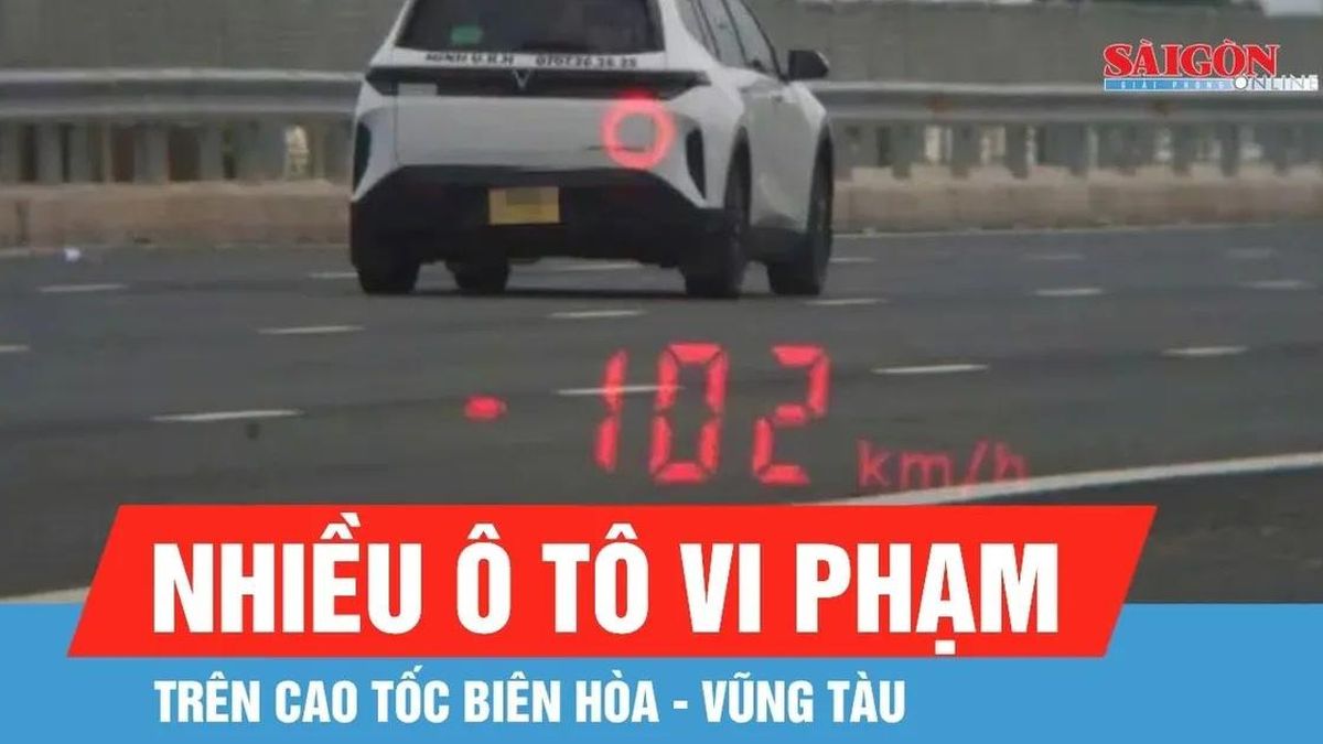Xử lý nhiều ô tô vi phạm trên cao tốc Biên Hòa - Vũng Tàu - Báo Sài Gòn Giải Phóng