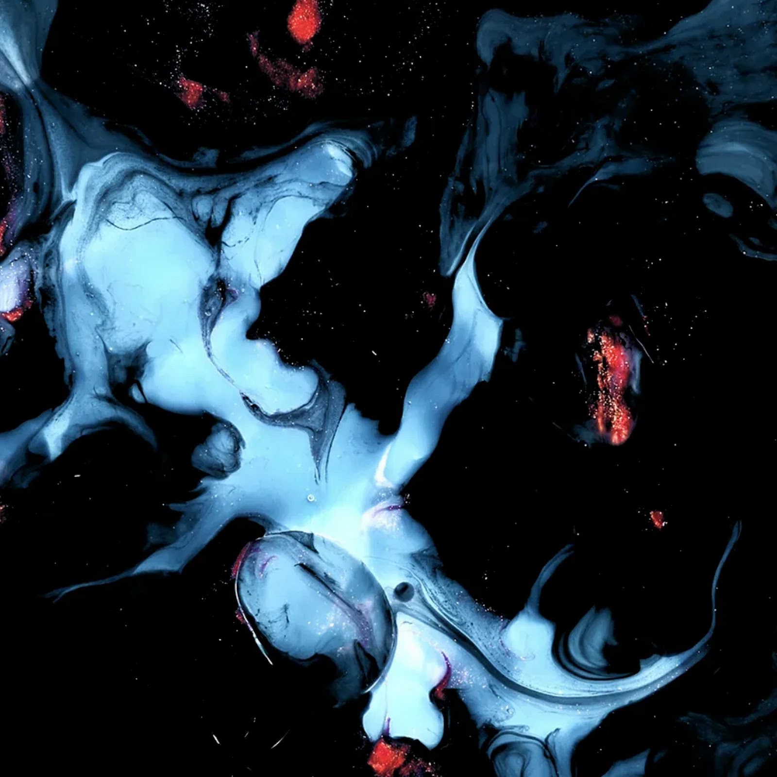 Download Abstract Blue And Red Liquid Flow Full HD iPhone