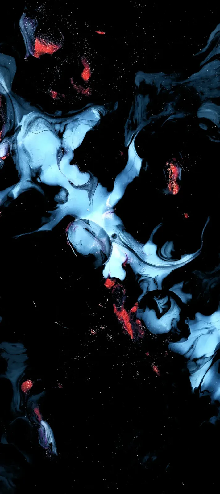 Abstract Blue And Red Liquid Flow - Abstract Fluid Art Full HD iPhone Wallpaper (1080x2424)