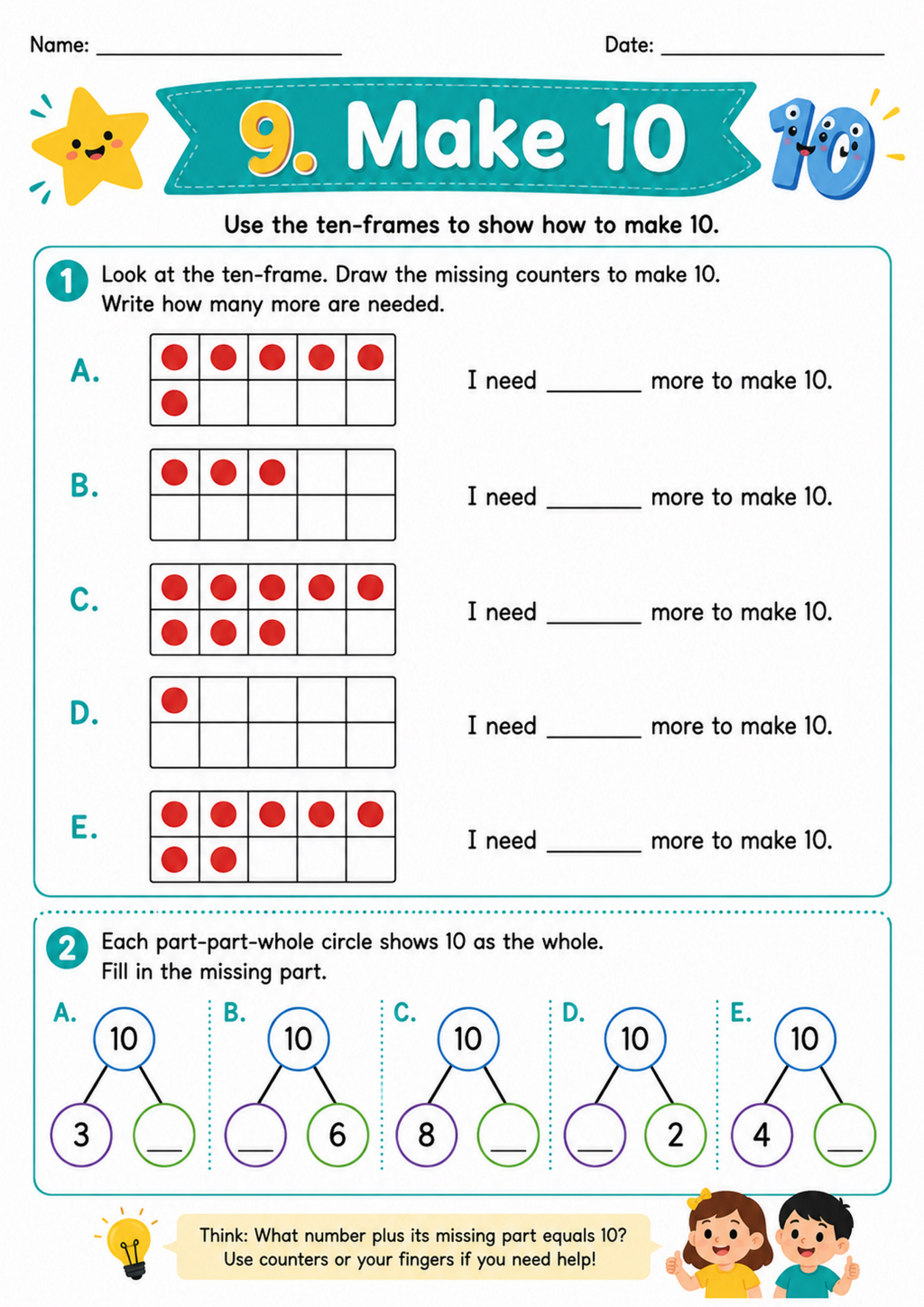 Make 10 Worksheet