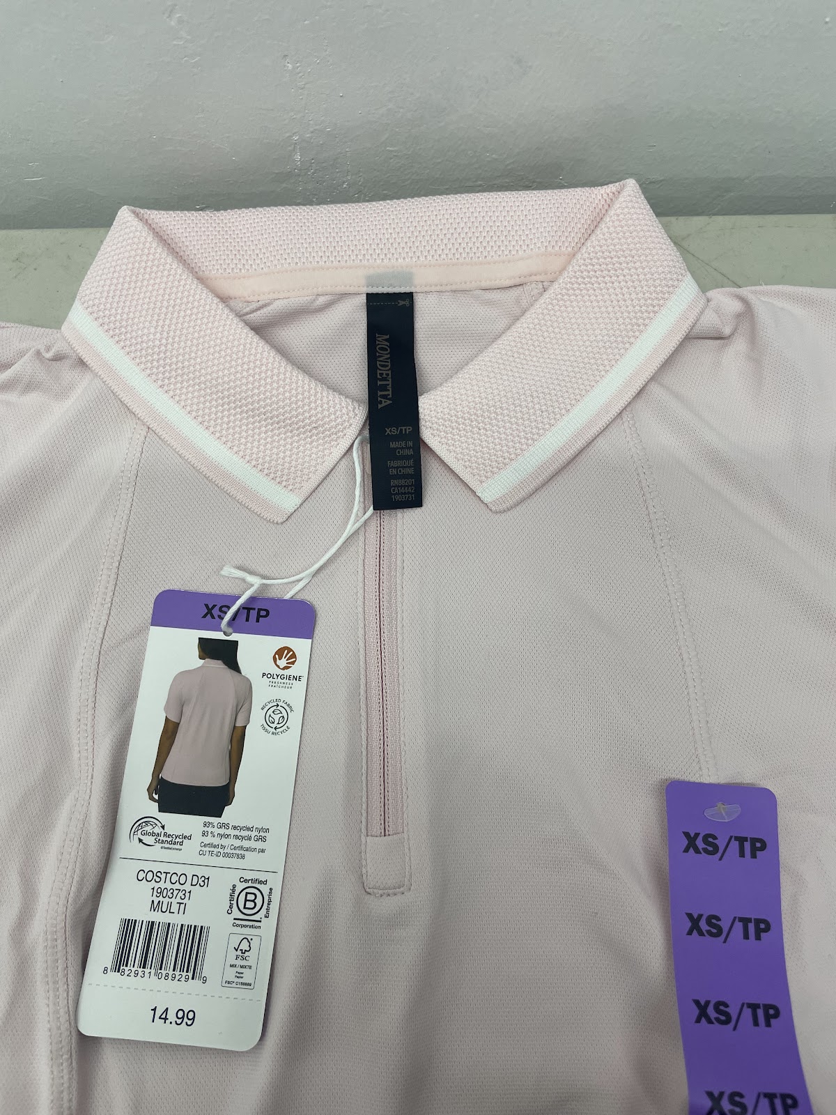 Mondetta Polo Shirt Active Pink XS #2176