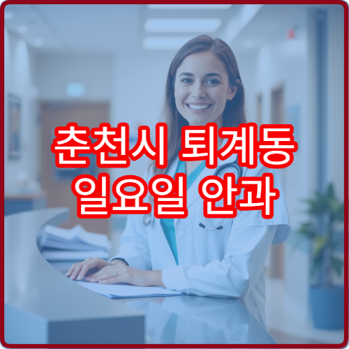 춘천시 퇴계동 일요일 안과 주말 진료 여부