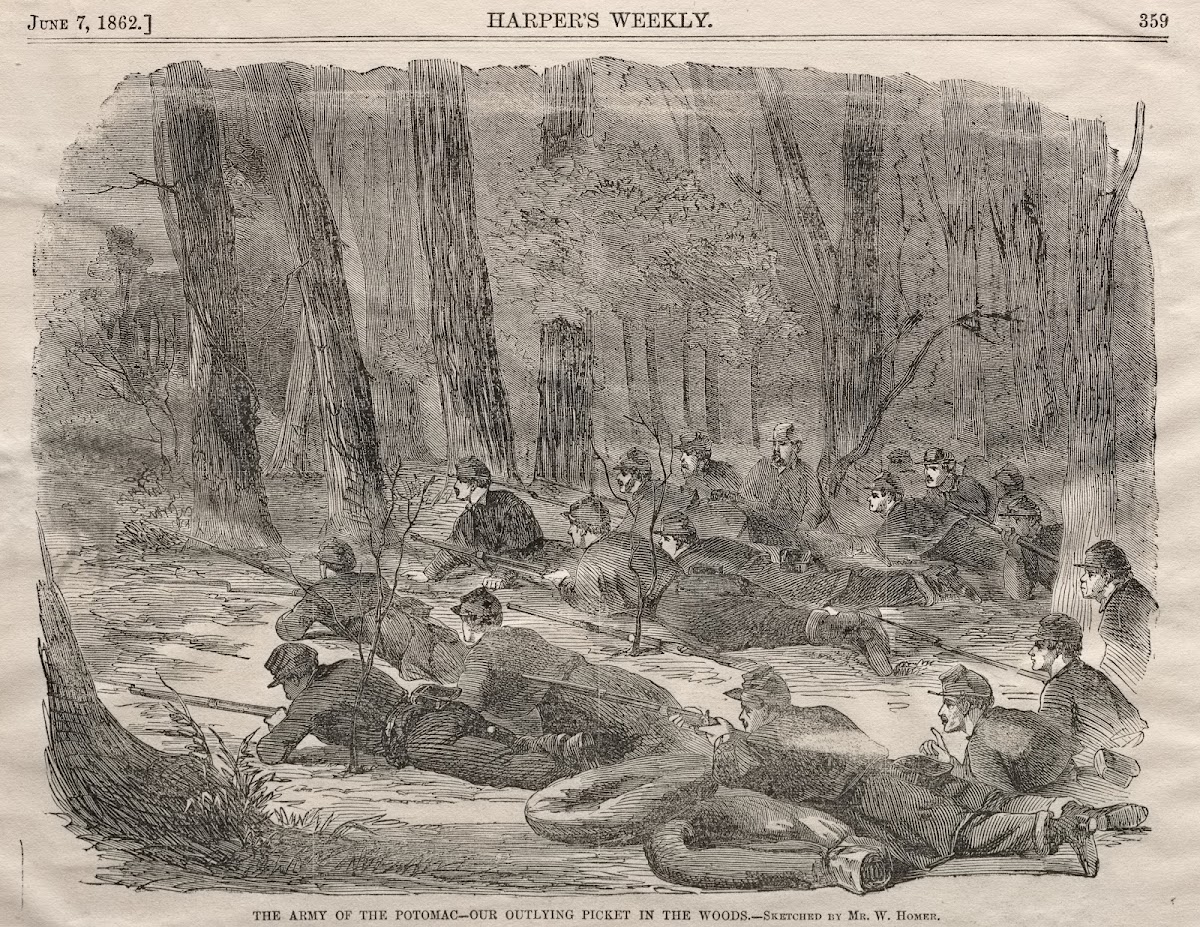 The Army of the Potomac  Our Outlying Picket in the Woods 1862