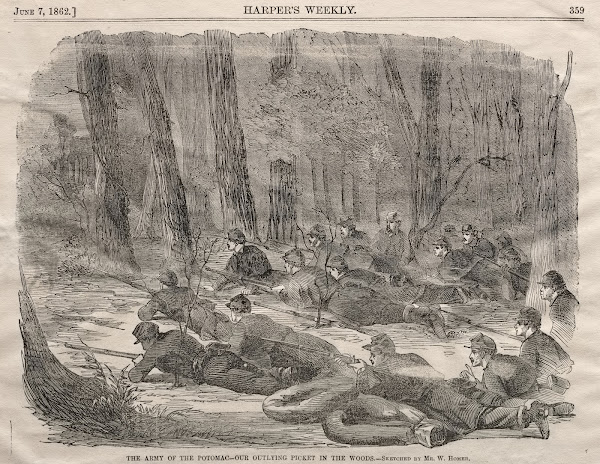 The Army of the Potomac  Our Outlying Picket in the Woods 1862