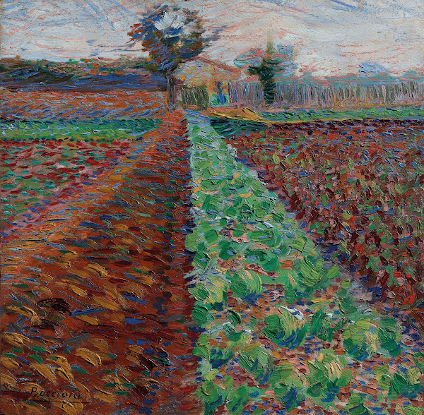 Campo con alberi 1908