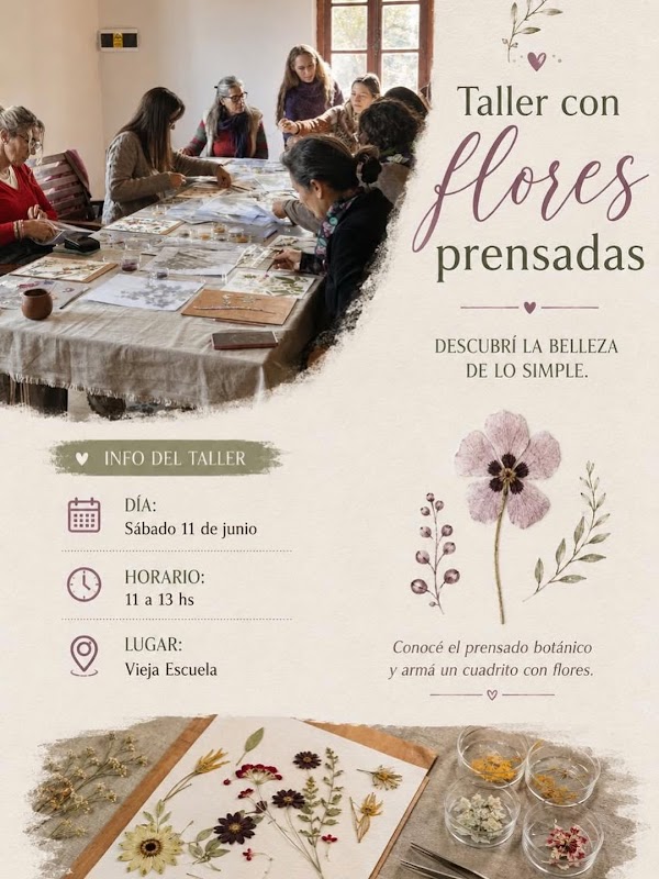 Taller de flores prensadas