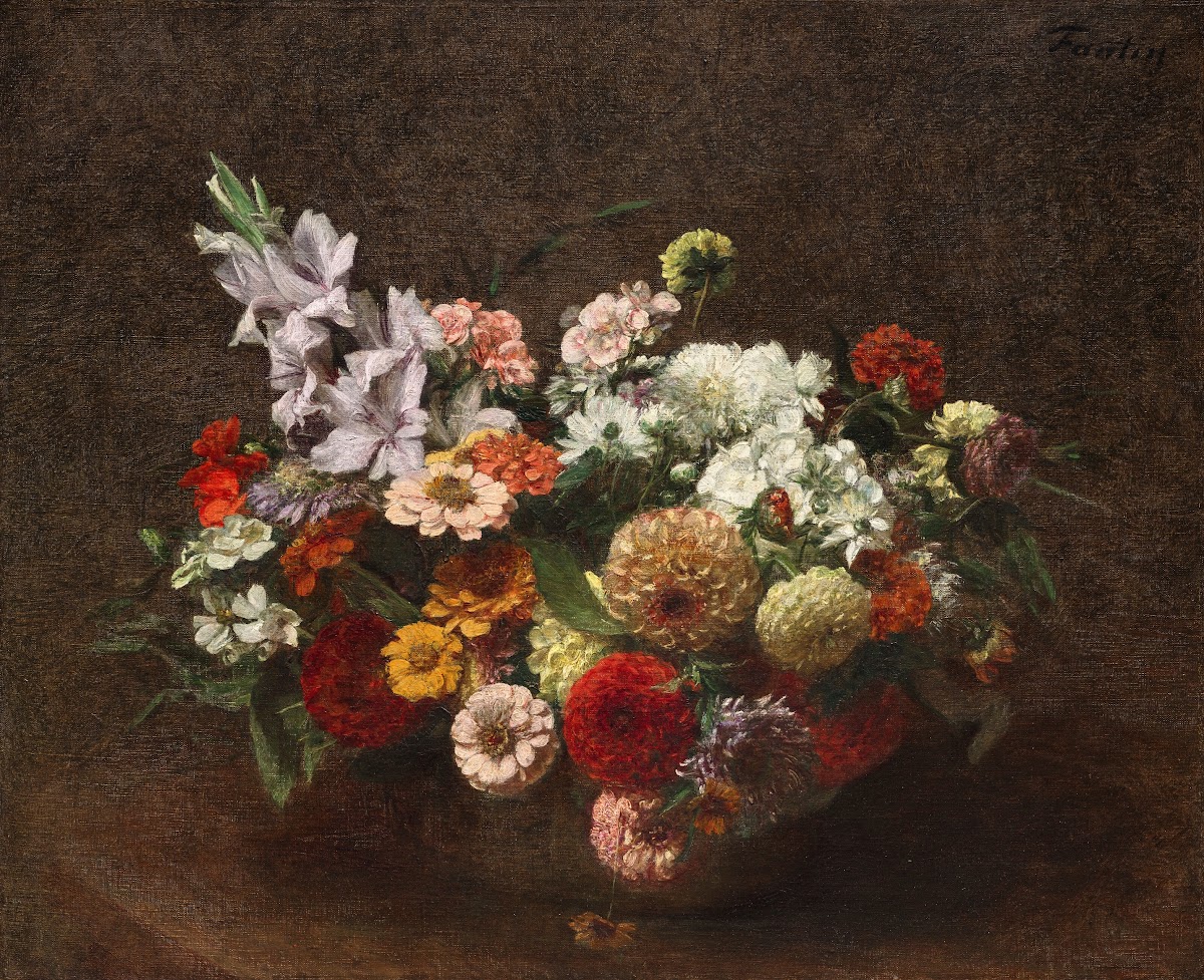 Grand bouquet de fleurs 1900
