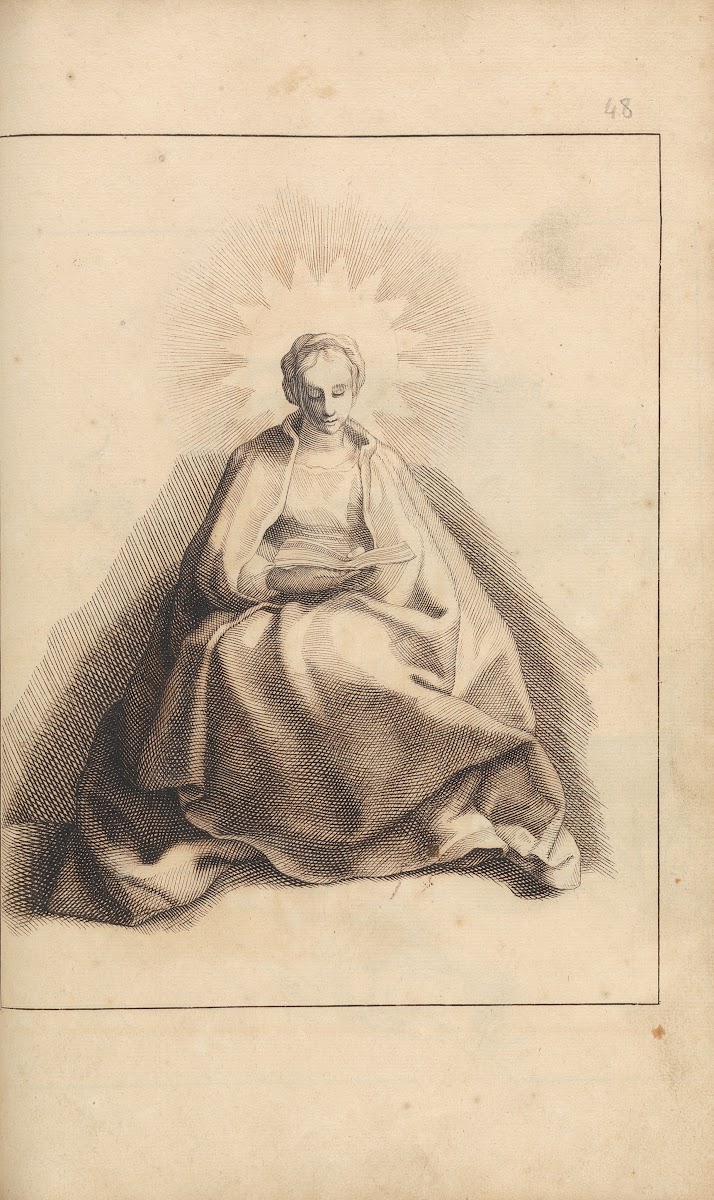 Cloaked Woman Seated Reading between 1715 and 1720