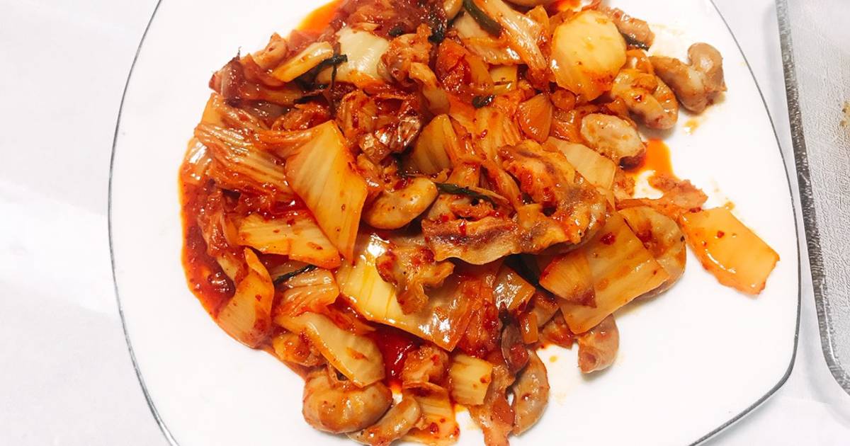 Lòng non xào kim chi