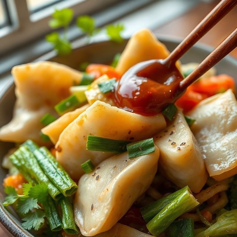 Easy Potsticker Stir Fry with Fresh Veggies and Soy Sauce: Quick & Crispy Family Dinner