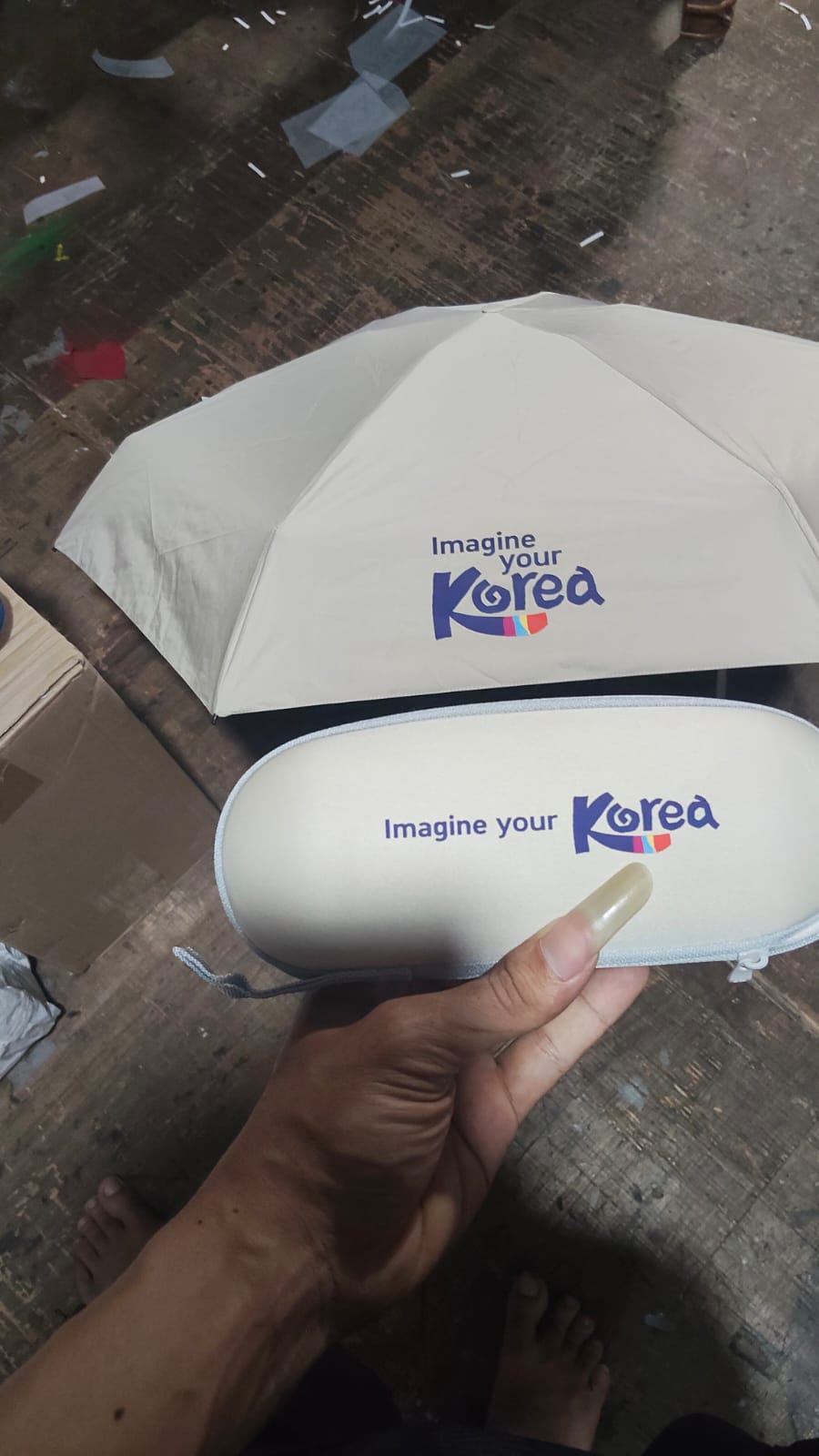 Cap Topi Custom Imagine Your Korea White 01 — Bordir Komputer Sekar Printing