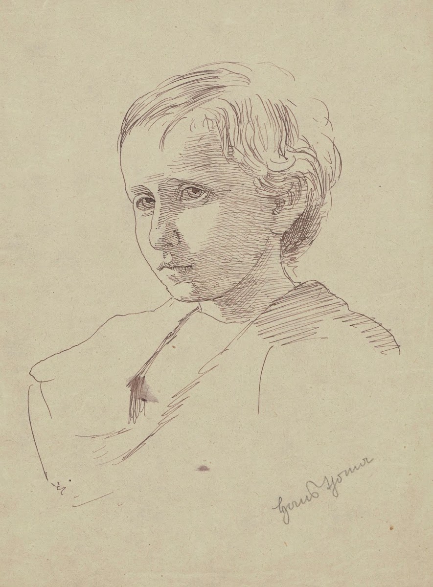Portrait study of a boy in bust 1860   1924