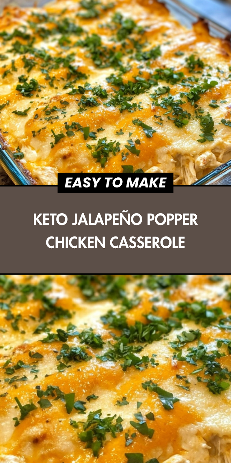 Keto Jalapeño Popper Chicken Casserole