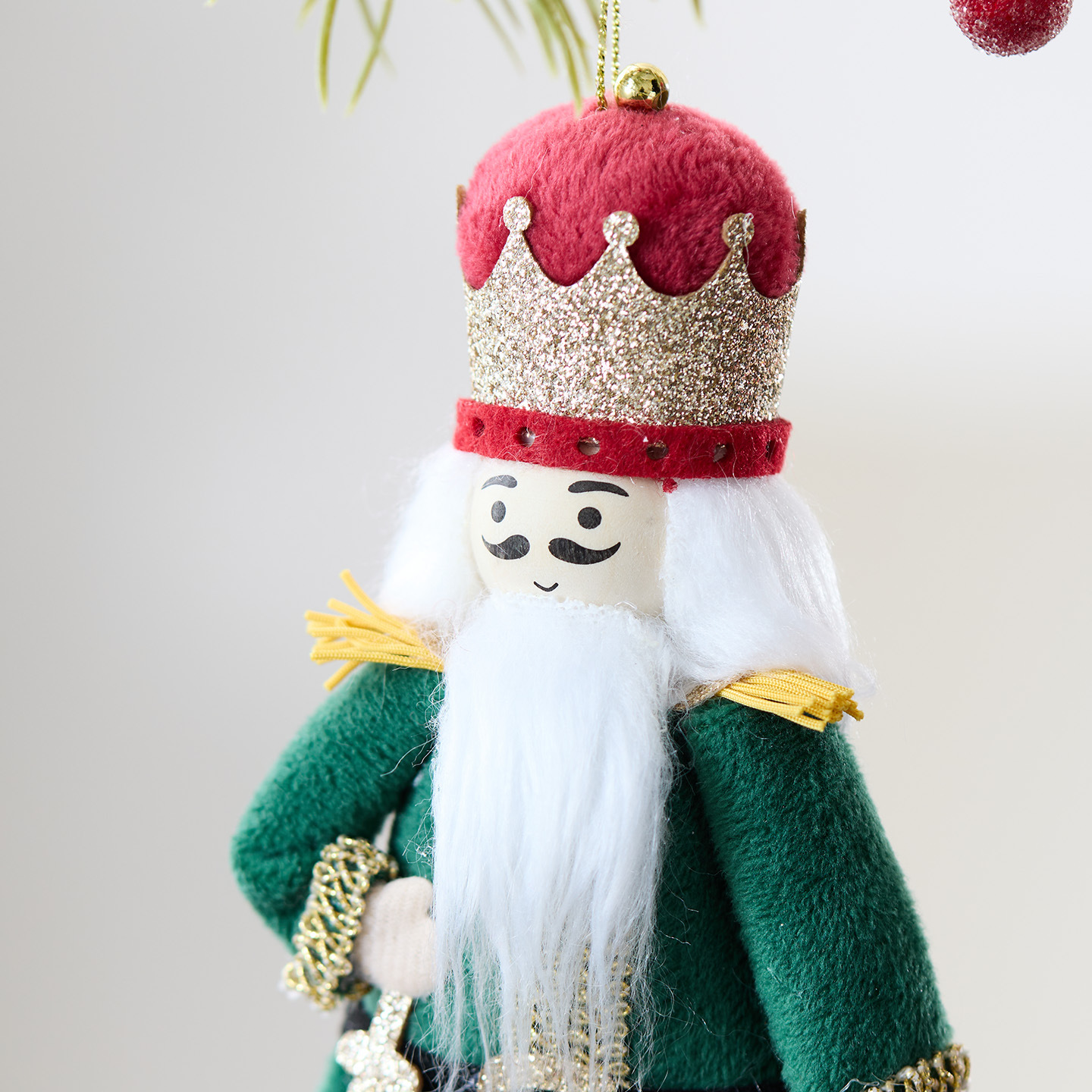 Nutcracker Soldier Ornament made of Wood and Fabric