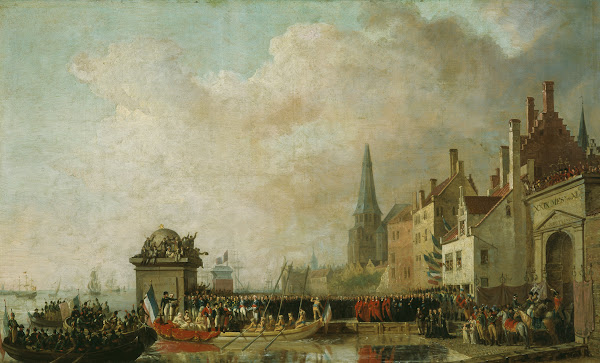 Studie voor het schilderij Intrede van de 1ste consul Napoleon te Antwerpen in 1