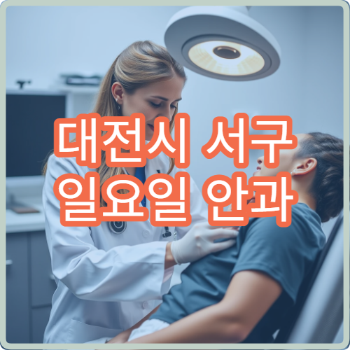대전시 서구 일요일 안과 진료 병원 눈 충혈 시력 진료