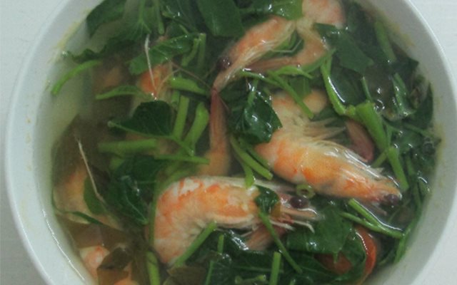 Canh Chua Rau Muống Nấu Tôm