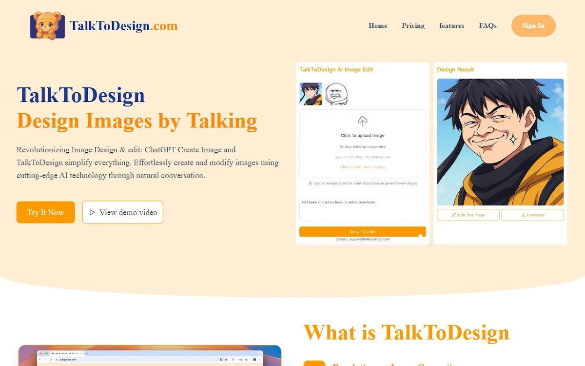 Captura de TalkToDesign