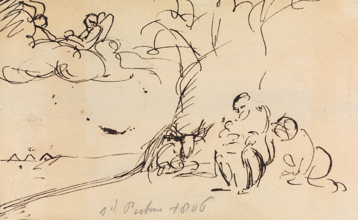 Study of Figures Sitting Under a Tree 1806