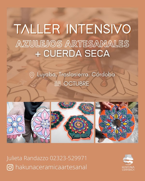 TALLER INTENSIVO AZULEJOS ARTESANALES + CUERDA SECA