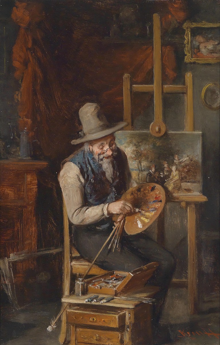 Der Künstler an der Staffelei