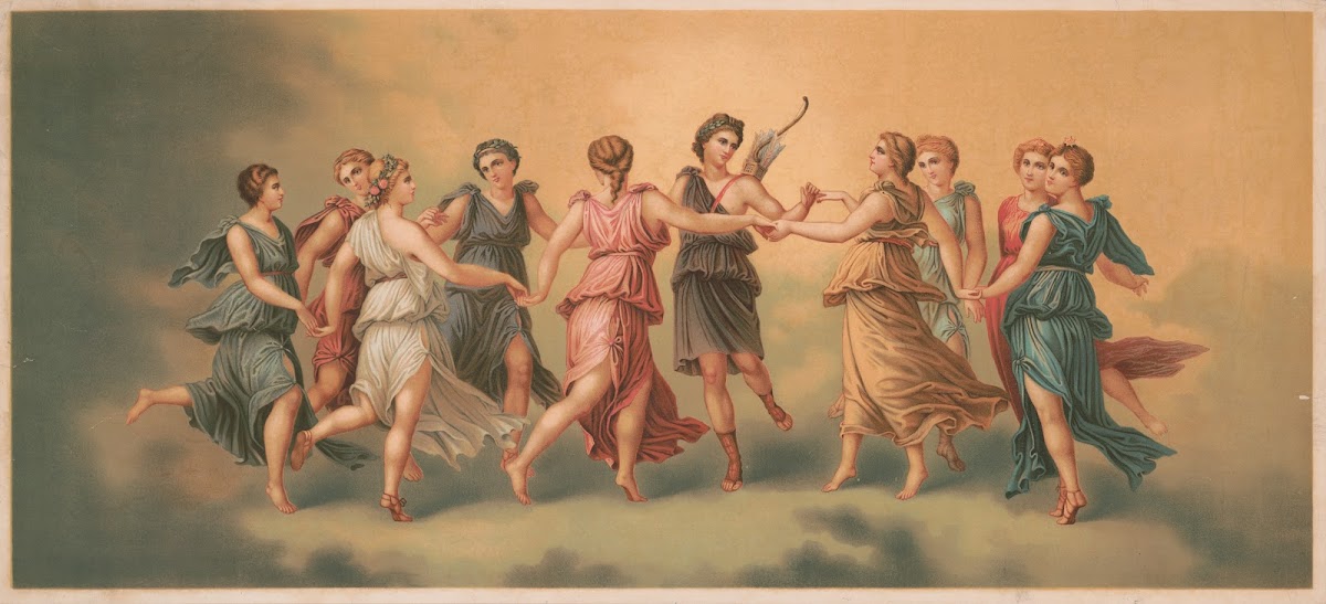 Gods dancing in the clouds with goddesses 1890