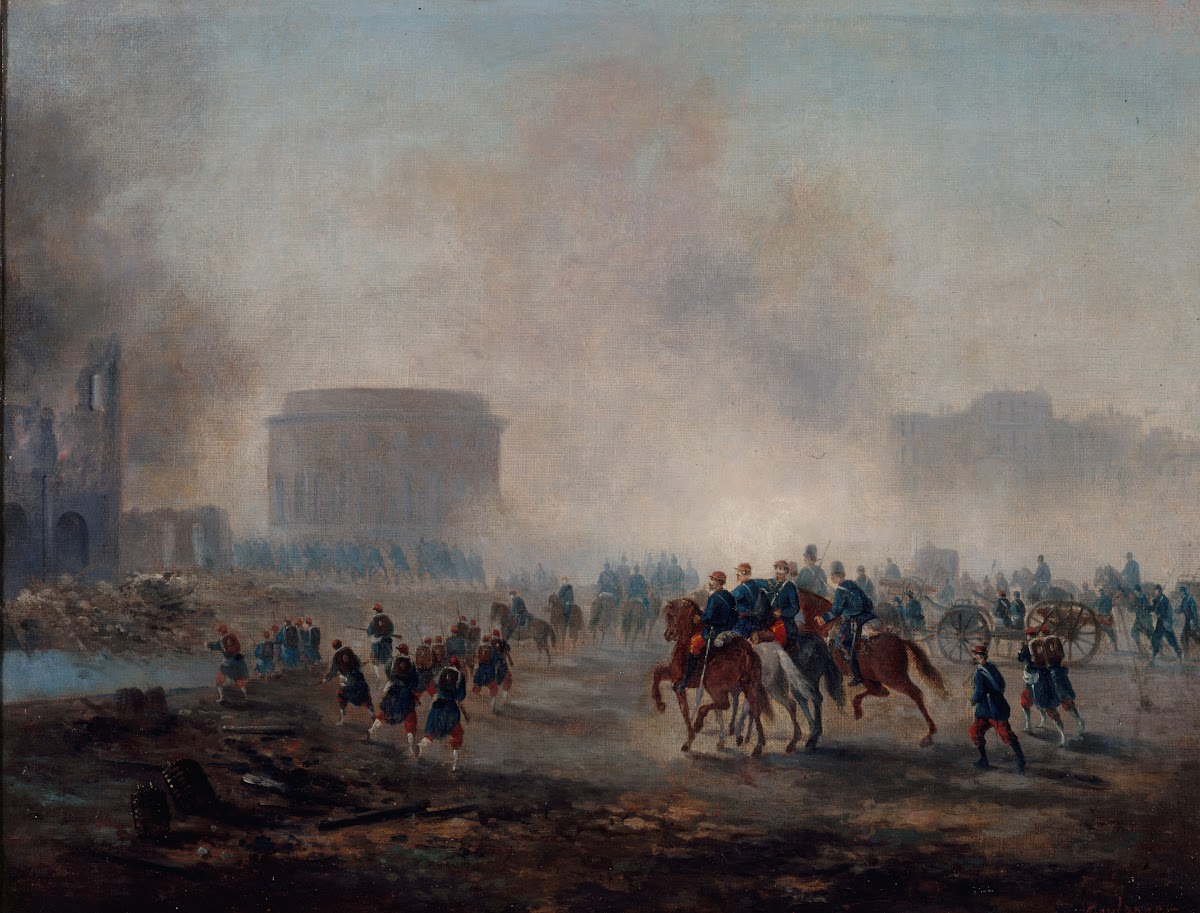 La Rotonde de la Villette cernée par les troupes versaillaises 1871