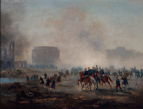 La Rotonde de la Villette cernée par les troupes versaillaises 1871