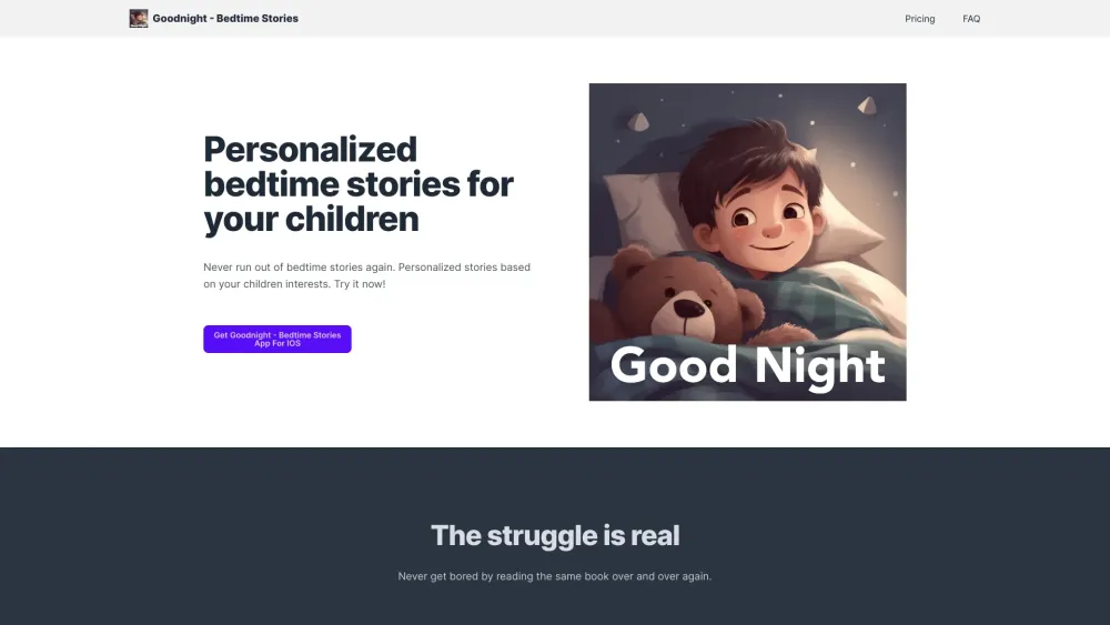 Captura de Goodnight Reader