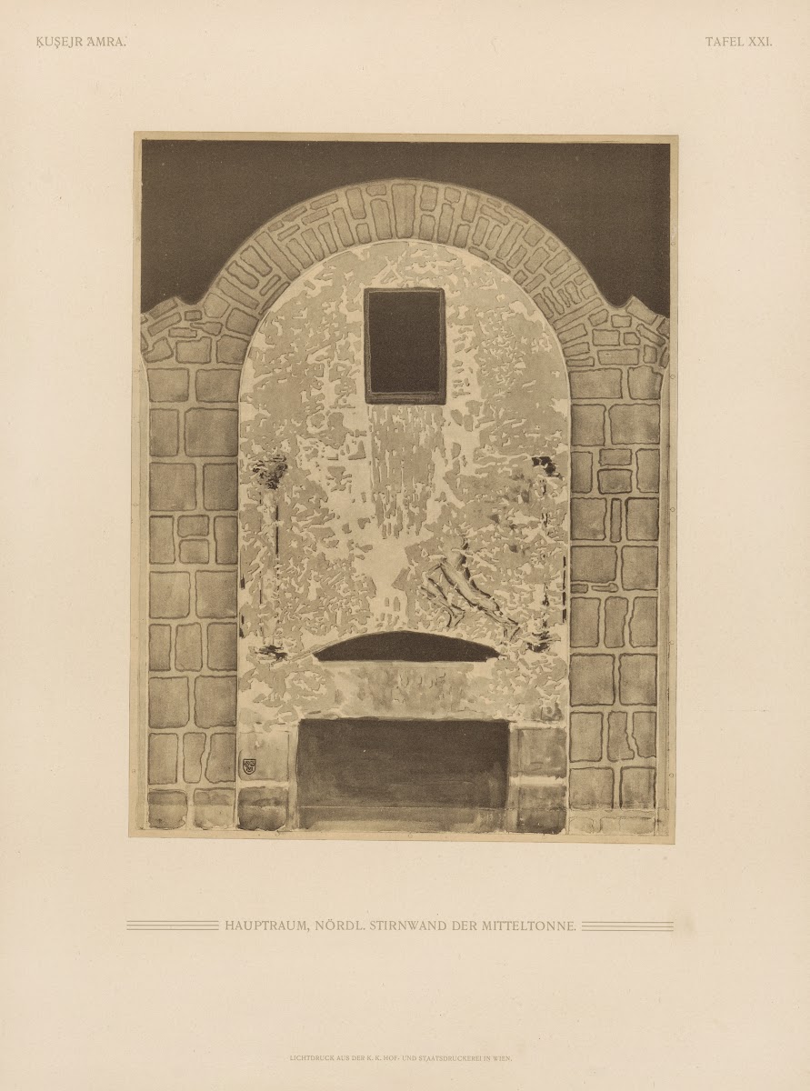 Ḳuṣejr ʻAmra mit einer Karte von Arabia Petraea Pl21 1907