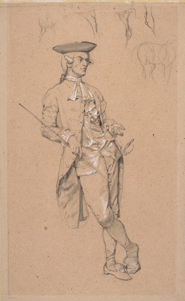 Study of a figure in 18th century costume for the painting Tarłos duel 1869