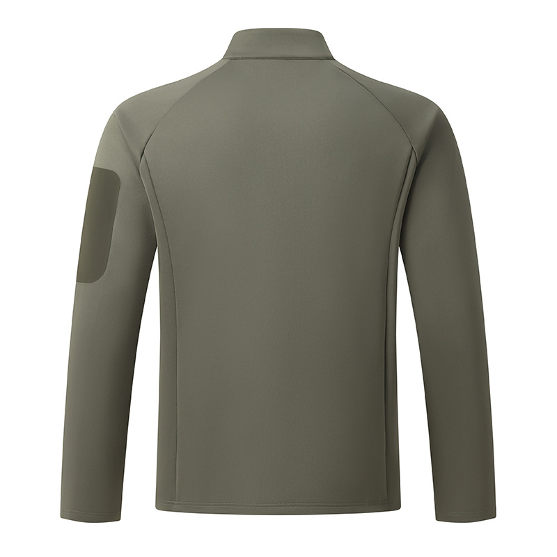 Men's zip-up sweatshirt with stand-up collar