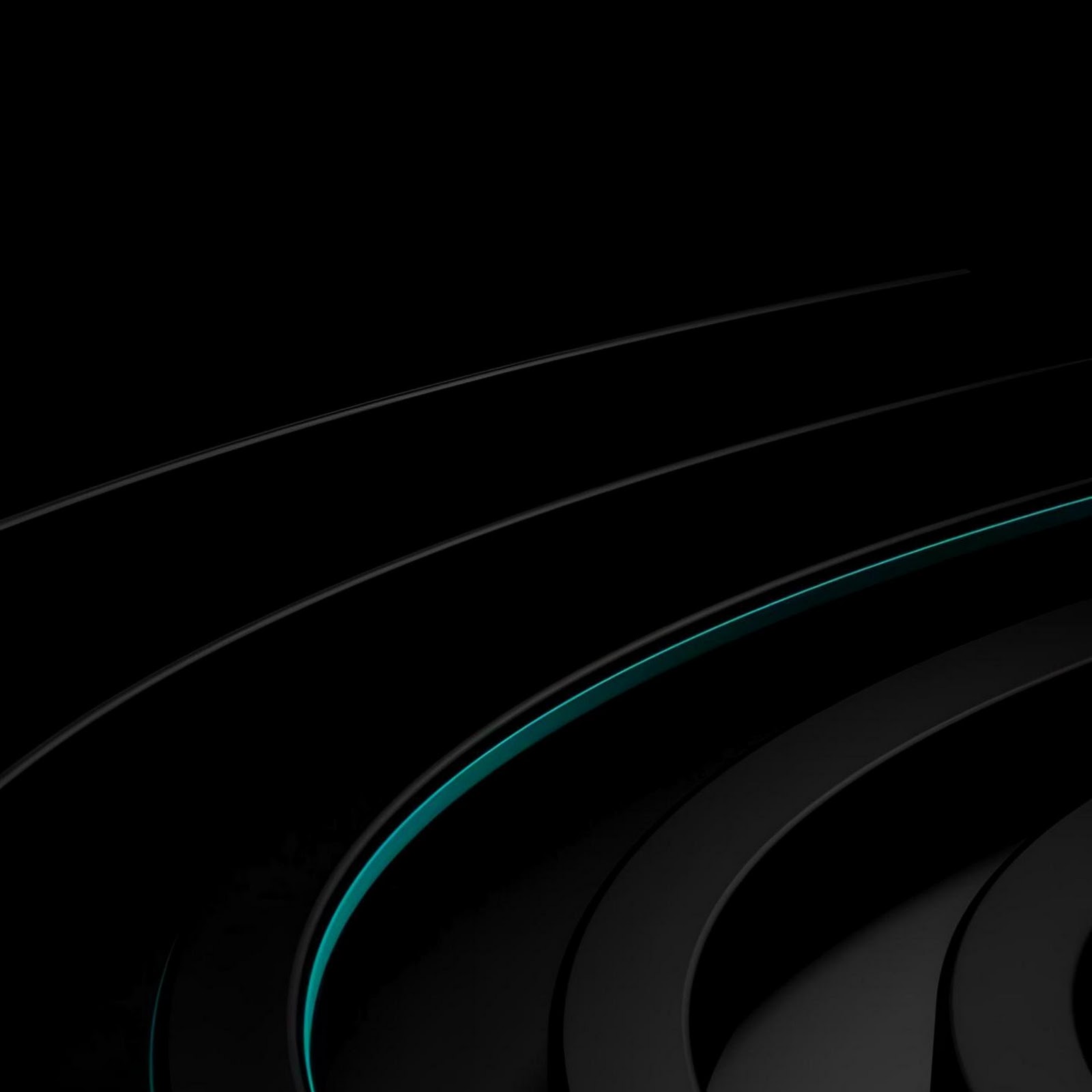 Download Deep Black Abstract Geometric Art 2K iPhone