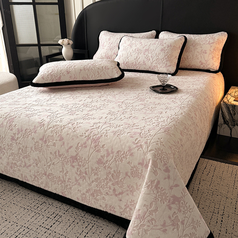 Milk Fiber Bed Throw with Padding for Winter
